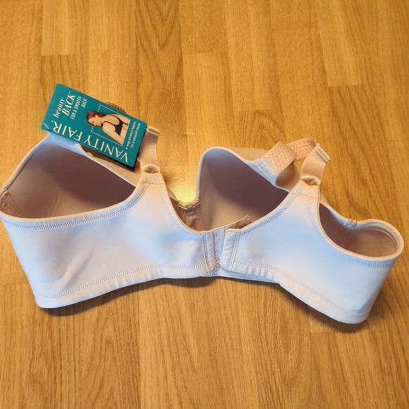 Vanity Fair Beauty Back Full Coverage Bra 42D Pink Wirefree Padded 71380 - Picture 2 of 6